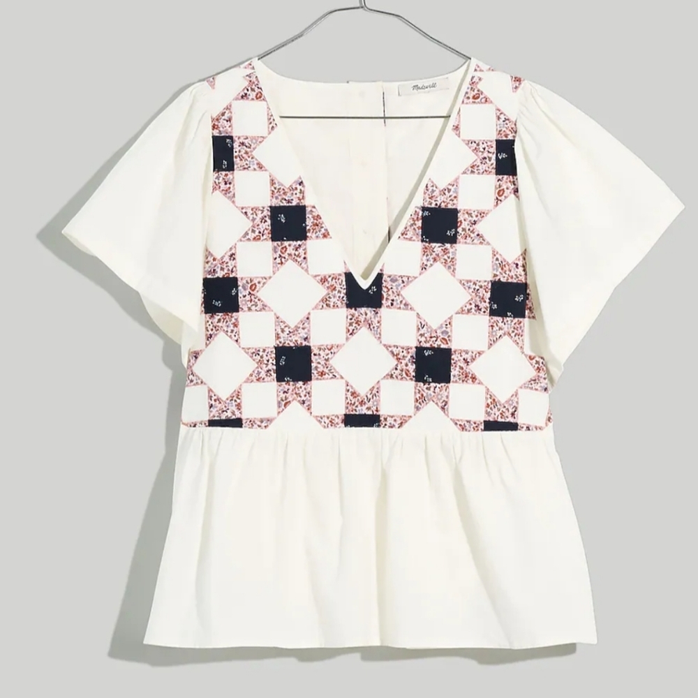 Quilted peplum top
